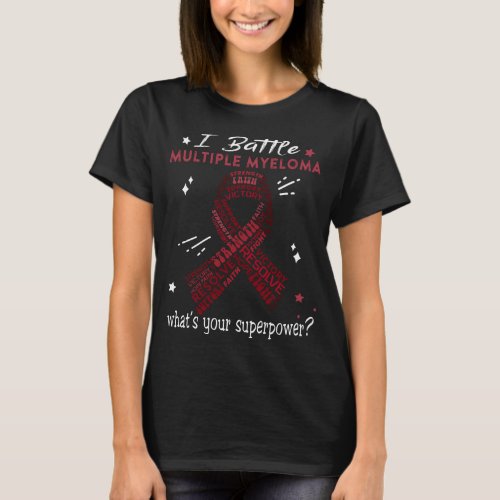 Support Multiple Myeloma Awareness Ribbon Gifts T_Shirt