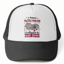 Support Multiple Myeloma Awareness Ribbon Gifts Trucker Hat