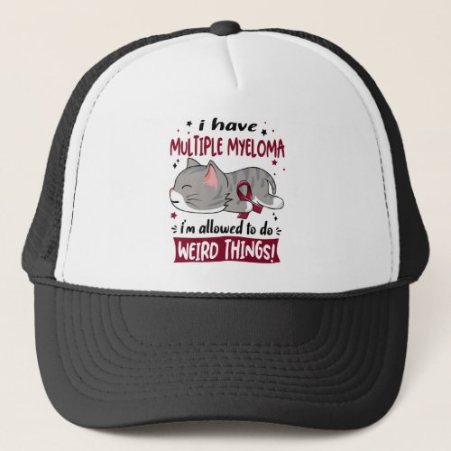 Support Multiple Myeloma Awareness Ribbon Gifts Trucker Hat