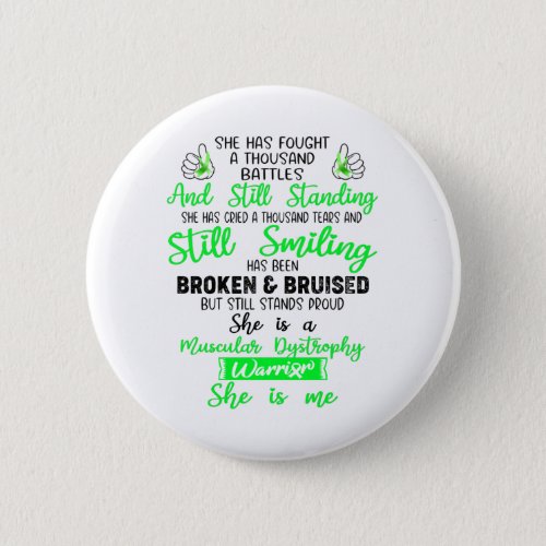 Support Muscular Dystrophy Warrior Gifts Button