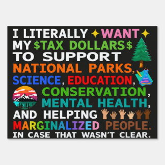 Support National Parks Sign