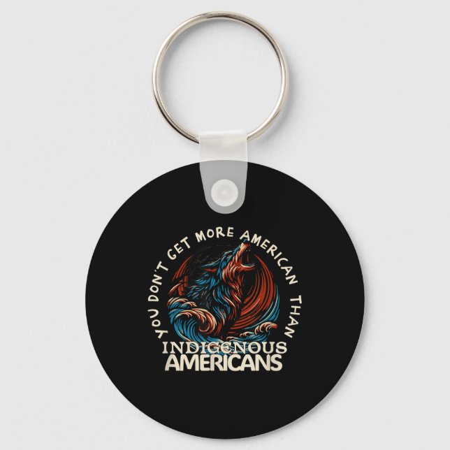 Support Native Americans Against Trump _2  Keychain (Front)