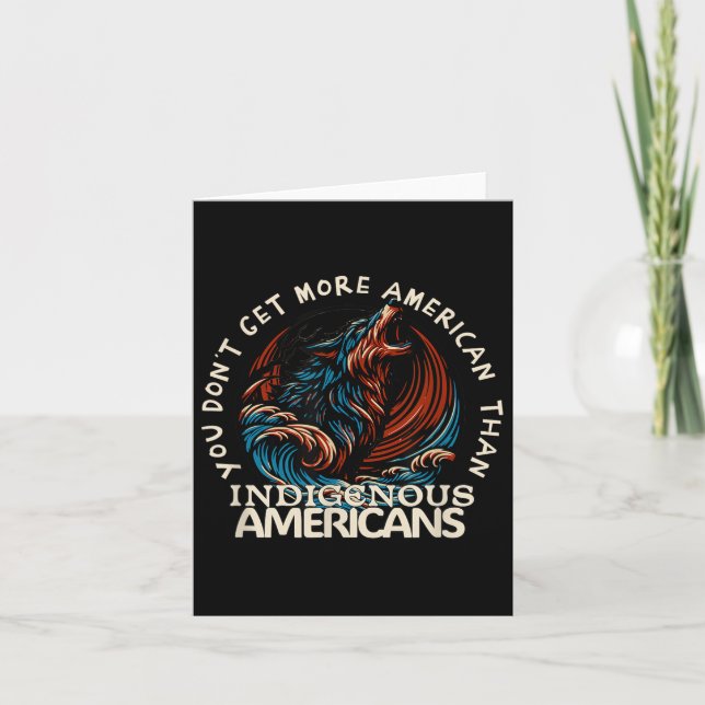 Support Native Americans Against Trump  Card (Front)
