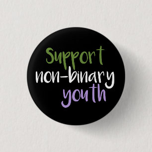 Support Non-Binary Youth Badge Button