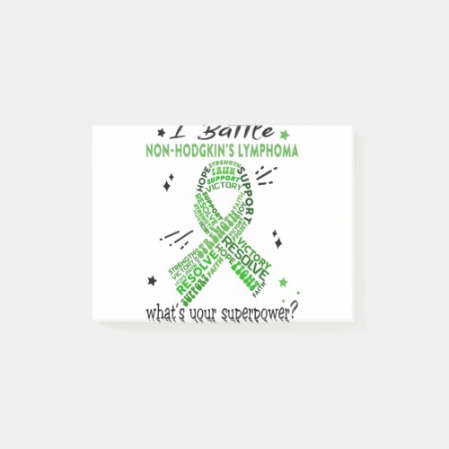 Support Non_Hodgkins Lymphoma Warrior Gifts Post_it Notes