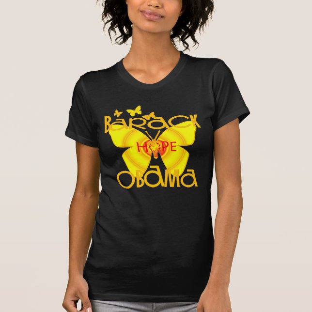 Support Obama Butterfly T-shirt (Front)