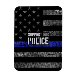 Support Our Police Distressed Flag Magnet