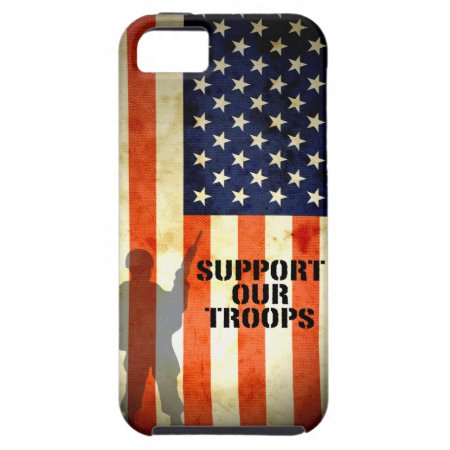 Support Our Troop American Flag Iphone 5 Case