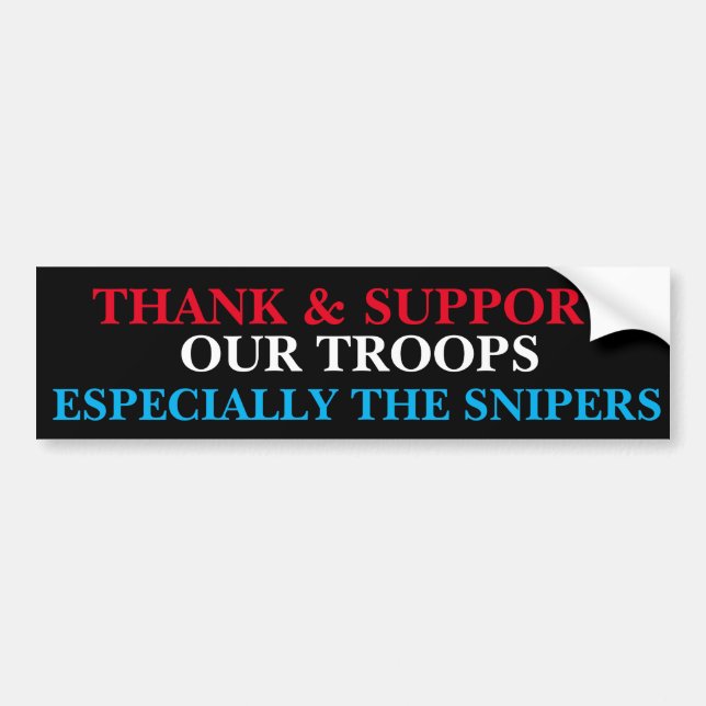 SUPPORT OUR TROOPS BUMPER STICKER (Front)