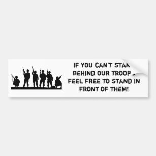 Support our troops bumper sticker