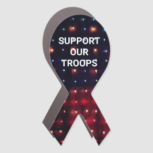 Support our troops car magnet