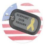 Support Our Troops Classic Round Sticker
