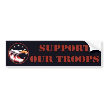 Support Our Troops (Eagle) Bumper Sticker Support Our Troops (Eagle) Bumper Sticker