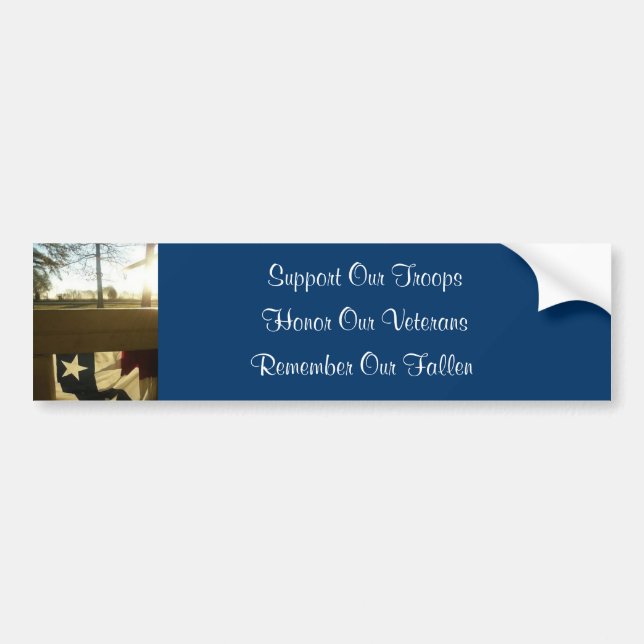 Support our troops, honor our veterans bumper sticker (Front)