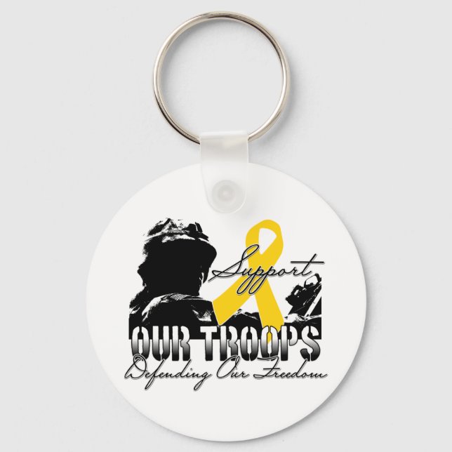 Support Our Troops Keychain (Front)