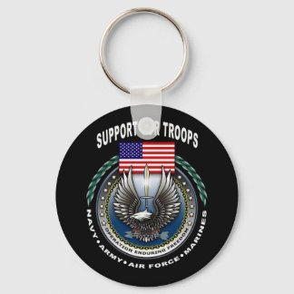 Support Our Troops Keychain