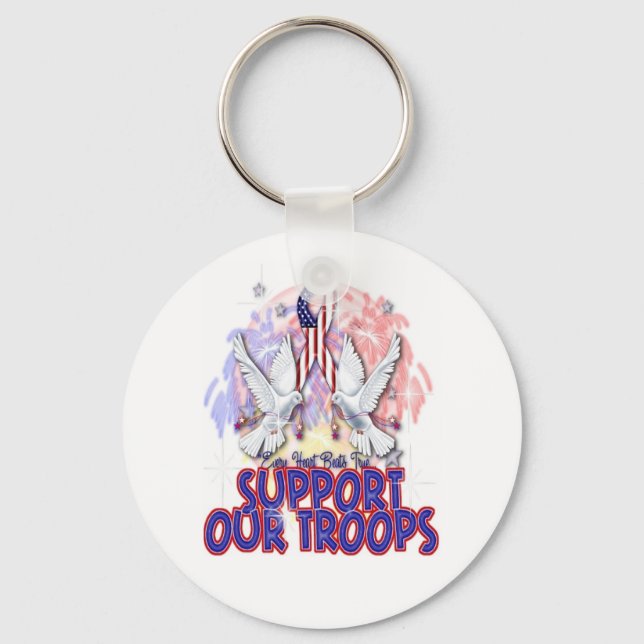 "Support Our Troops" Keychain (Front)