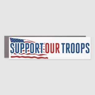 Support Our Troops Memorial Day Veteran's Day Car Magnet