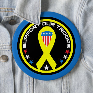 Support Our Troops Patriotic Button