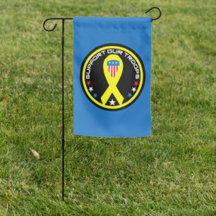 Support Our Troops Patriotic Garden Flag