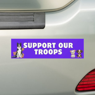 Support Our Troops Paw Patrol Parody Bumper Sticker
