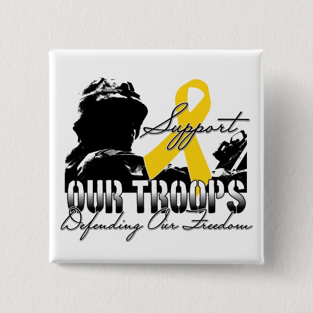 Support Our Troops Pinback Button (Front)