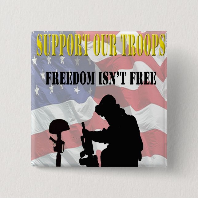 Support Our Troops Pinback Button (Front)
