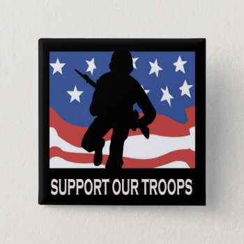 Support Our Troops Pinback Button by 4westies at Zazzle