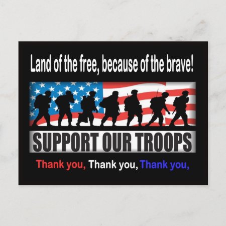 Support Our Troops Postcard
