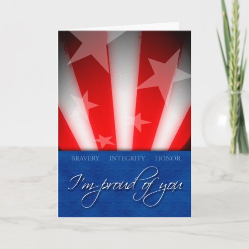 Support Our Troops Proud of You Hero Card