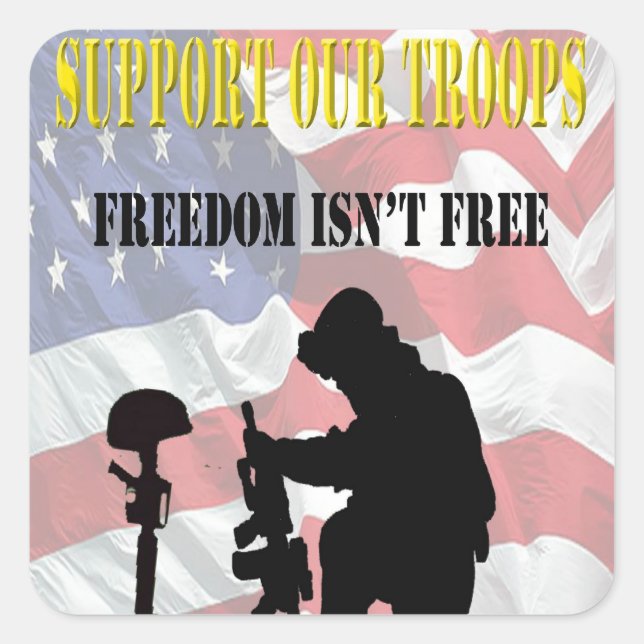Support Our Troops Stickers (Front)