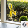 Support Our Troops Yellow Ribbon Window Cling