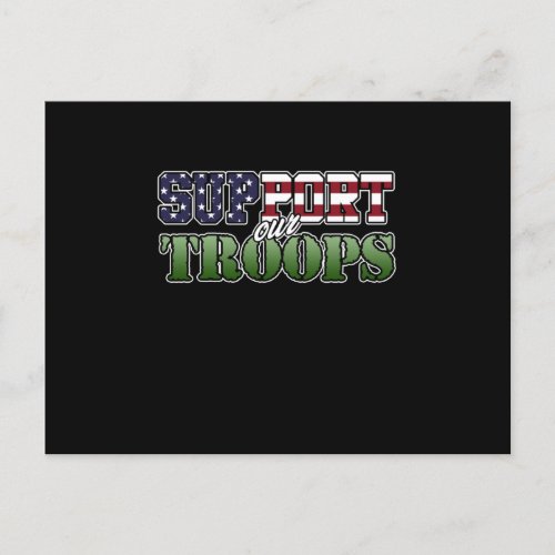 Support Our Veteran Troops Happy Veterans Day Announcement Postcard