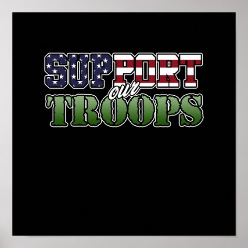 Support Our Veteran Troops Happy Veterans Day Poster