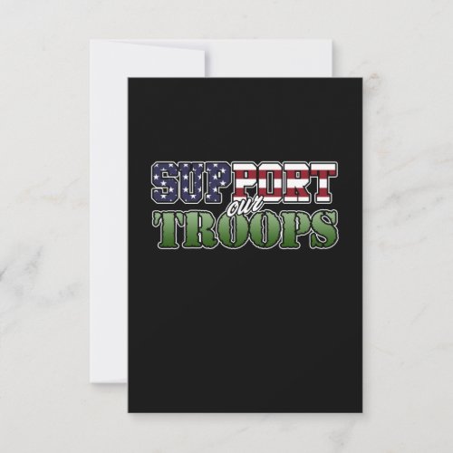 Support Our Veteran Troops Happy Veterans Day RSVP Card