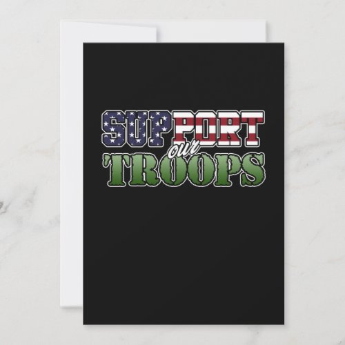 Support Our Veteran Troops Happy Veterans Day Thank You Card