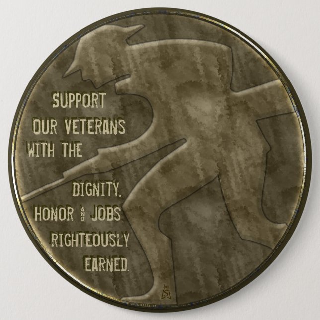 Support Our Veterans Button (Front)