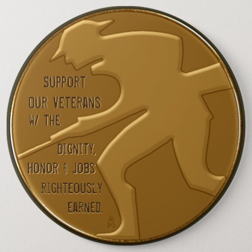 Support Our Veterans Golden Button