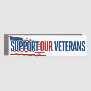 Support Our Veterans Memorial Day Veteran's Day Car Magnet