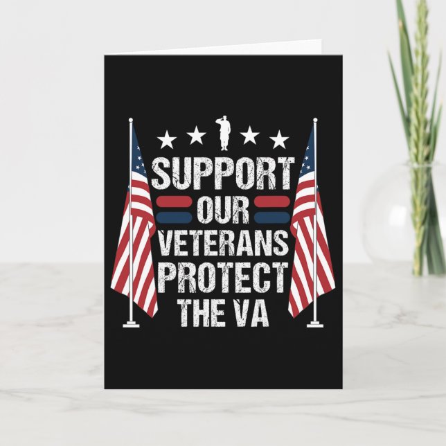 Support Our Veterans Protect And The Va - Veterans Card (Front)