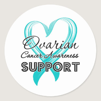 Support Ovarian Cancer Awareness Classic Round Sticker