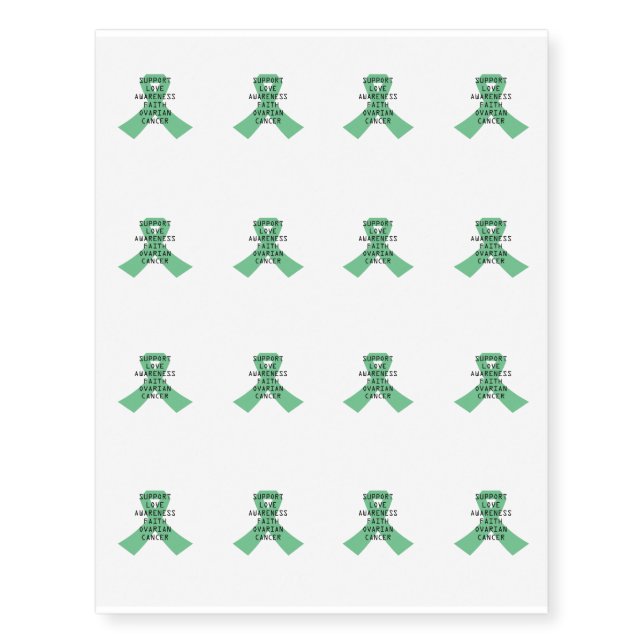 Support Ovarian Cancer Awareness Temporary Tattoos (Front)