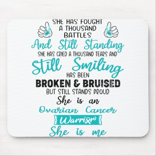 Support Ovarian Cancer Warrior Gifts Mouse Pad