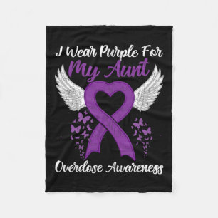 Support Overdose Awareness Month Costume Aunt Gift Fleece Blanket