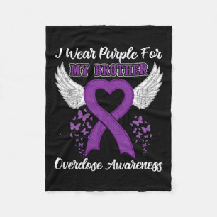 Support Overdose Awareness Month Costume Brother G Fleece Blanket