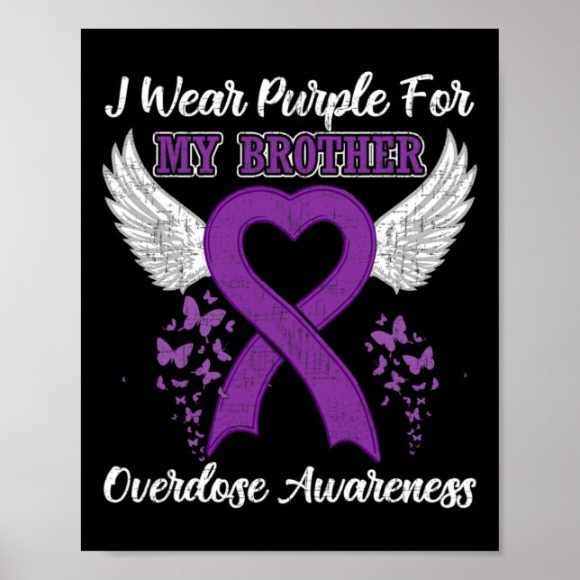 Support Overdose Awareness Month Costume Brother G Poster (Front)