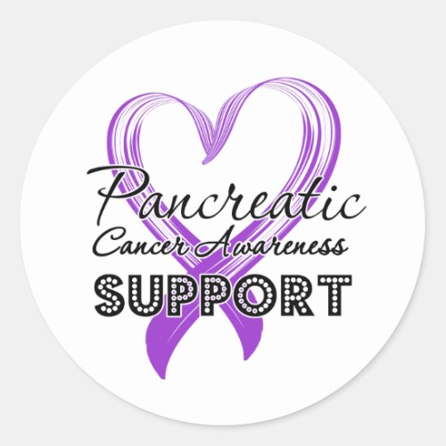 Support Pancreatic Cancer Awareness Classic Round Sticker