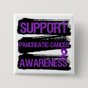 Support Pancreatic Cancer Awareness Grunge Button