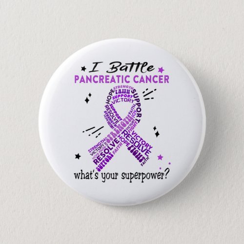 Support Pancreatic Cancer Warrior Gifts Button