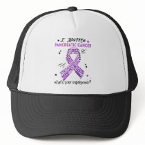 Support Pancreatic Cancer Warrior Gifts Trucker Hat